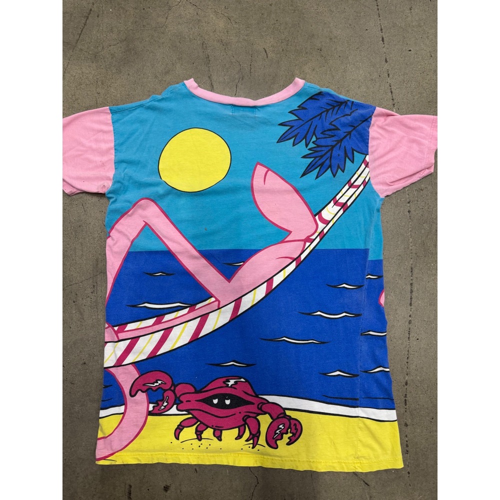 Vintage 1994 Pink Panther All Over Print T-Shirt Beach Tropical One Size - Picture 6 of 8